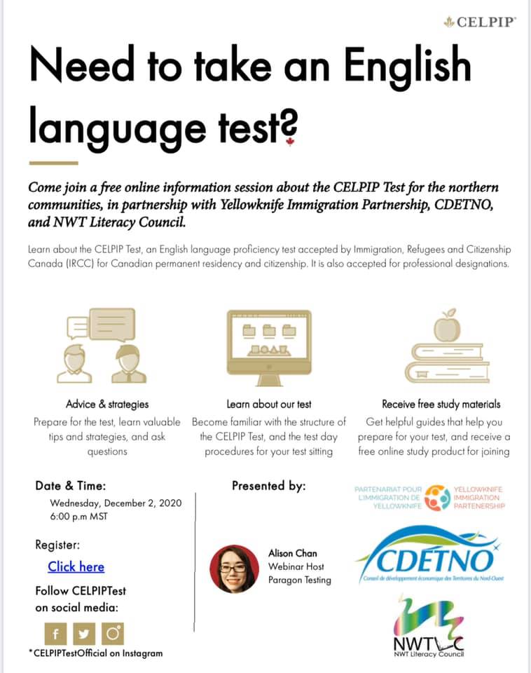 Webinaire informatif sur le test d’anglais CELPIP