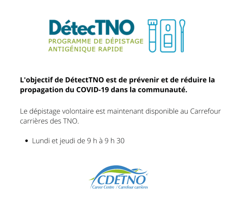 DétecTNO – Programme de dépistage antigénique rapide