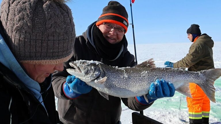 Pêche sur glace sur le Grand Lac des Esclaves